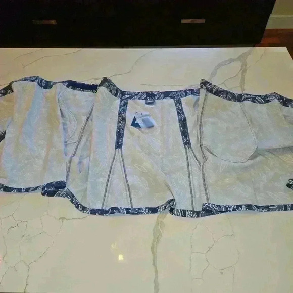 NWT Rip Skirt Womens A-Line Velcro Closures Wrap Mini Skirt Blue Floral Size XXL - Picture 4 of 9